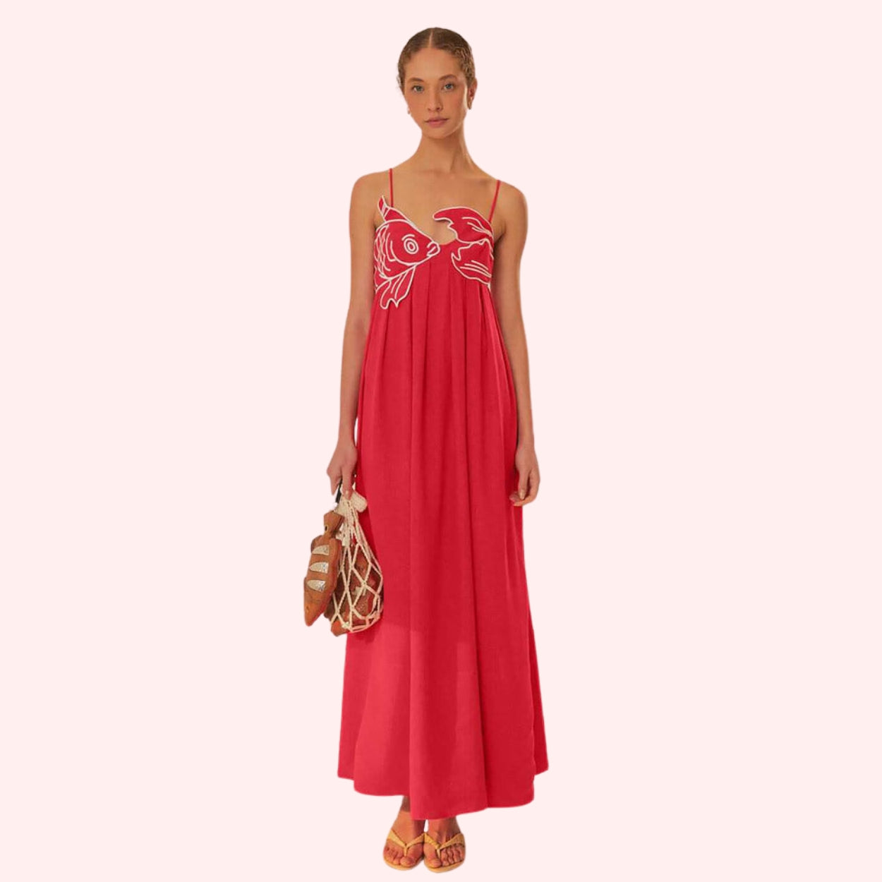 Mermaid Hem Maxi Dress in Comfortable Stretch Blend